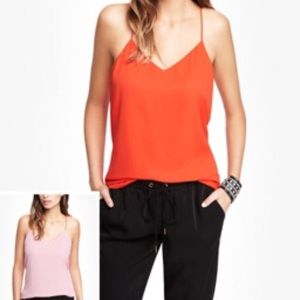 Express reversible orange pink cami barcelona tank